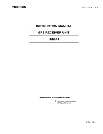 Toshiba HHGP1 GPS Receiver User Manual | Manualzz Toshiba HHGP1 GPS Receiver User Manual | Manualzz