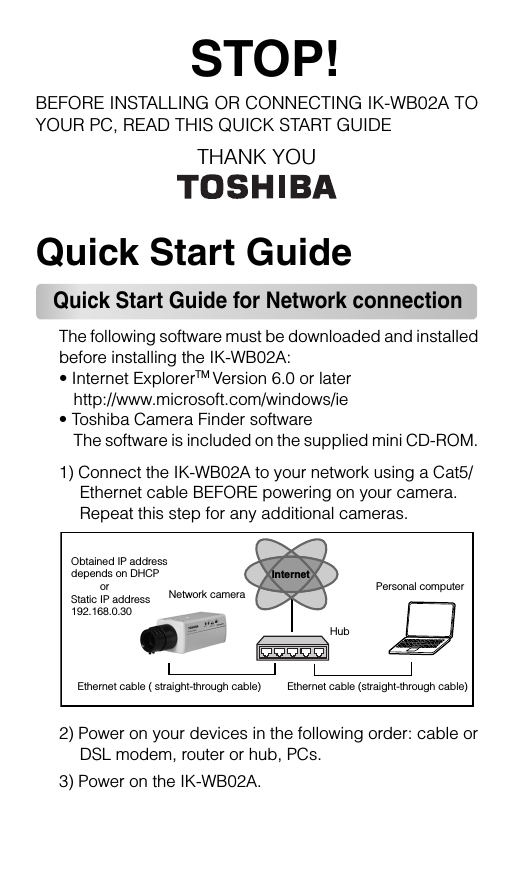 Toshiba IK-WB02A Security Camera User Manual Toshiba IK-WB02A Security Camera User Manual