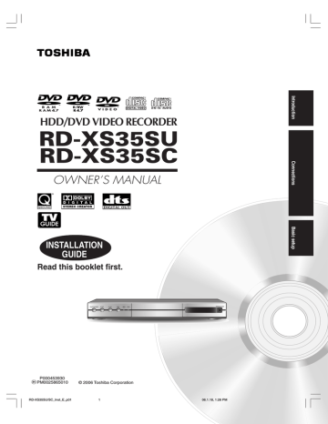 Toshiba RD-XS35SC Portable DVD Player Owner`s manual | Manualzz Toshiba RD-XS35SC Portable DVD Player Owner`s manual | Manualzz