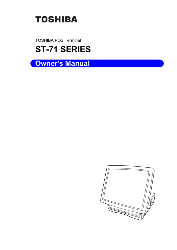 Toshiba ST-71 Credit Card Machine User Manual | Manualzz Toshiba ST-71 Credit Card Machine User Manual | Manualzz