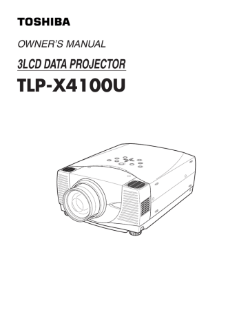 Toshiba TLP-X4100U User guide Toshiba TLP-X4100U User guide