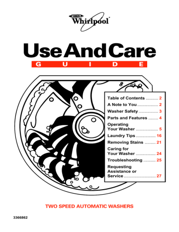 Whirlpool 7LSR8244EQ0 Washer/Dryer Use and care guide | Manualzz