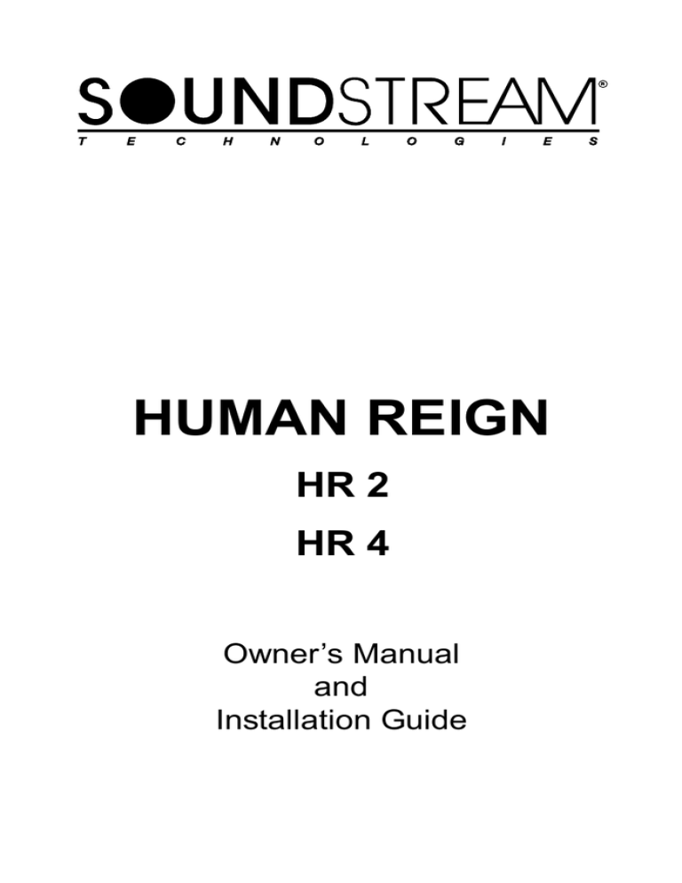 Soundstream Human Reign 2 Car Audio Amplifier Soundstream Human Reign 2 Car Audio Amplifier