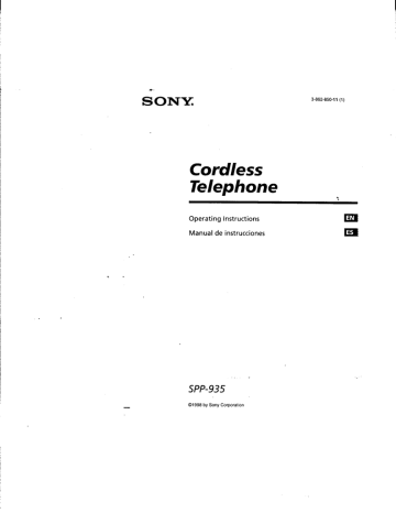 Sony SPP 935 Cordless Phone (SPP-935) Sony SPP 935 Cordless Phone (SPP-935)