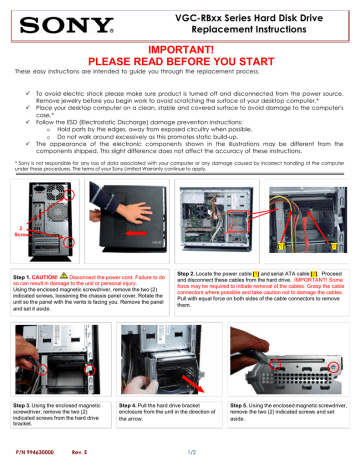 Sony VAIO VGC-RB30 / VGC-RB30C 512MB DDR PC-3200 Desktop Memory | Manualzz