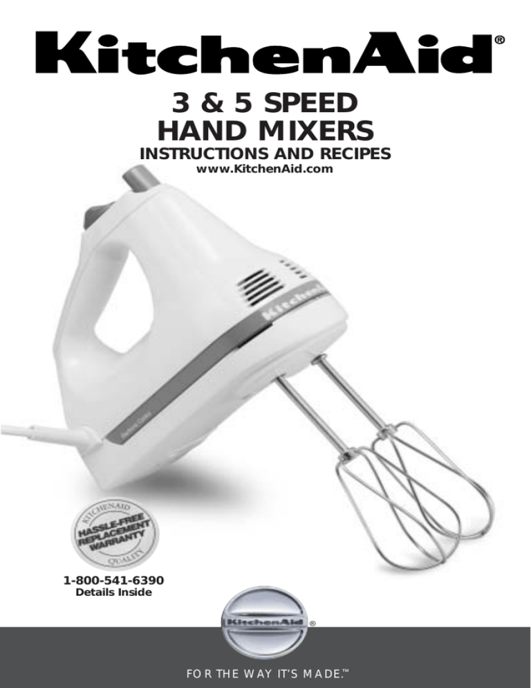 KitchenAid KHM3WH5, KHM5APOB5, KHM5APER7, KHM5APBU6, KHM5APBU5, KHM5APWH6, KHM5APWH5, KHM5APOB7, KHM5APOB6, KHM5QER5 Owner's manual KitchenAid KHM3WH5, KHM5APOB5, KHM5APER7, KHM5APBU6, KHM5APBU5, KHM5APWH6, KHM5APWH5, KHM5APOB7, KHM5APOB6, KHM5QER5 Owner's manual