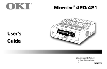 OKI Microline 420, 91909704 - Printers ML420N - 120V, 62418701, ML421n, ML420n, ML421 Series, ML420 Series, 91909701, MICROLINE 421, 62418801 User manual OKI Microline 420, 91909704 - Printers ML420N - 120V, 62418701, ML421n, ML420n, ML421 Series, ML420 Series, 91909701, MICROLINE 421, 62418801 User manual