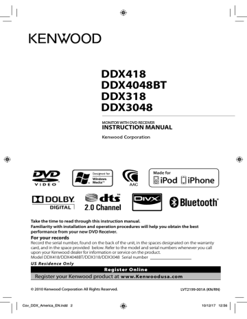 Kenwood DDX418 Car DVD Player - 6.1 inch LCD Display - iPod/iPhone Compatible - | Manualzz Kenwood DDX418 Car DVD Player - 6.1 inch LCD Display - iPod/iPhone Compatible - | Manualzz