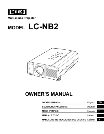 Eiki LC NB2UW Multimedia Projector - C:\temp1\flv\EIKI-LC-NB2 manual\Eiki-LC-nb2 | Manualzz