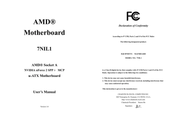 Chaintech 7NIL1 (7NIL1 SUMMIT) Motherboard | Manualzz Chaintech 7NIL1 (7NIL1 SUMMIT) Motherboard | Manualzz