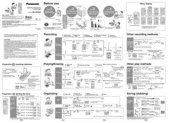 Panasonic RRUS360 User manual | Manualzz