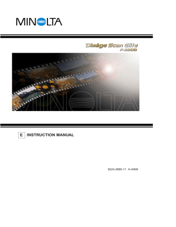 Minolta Dimage Scan Elite F-2900 Instruction manual | Manualzz Minolta Dimage Scan Elite F-2900 Instruction manual | Manualzz