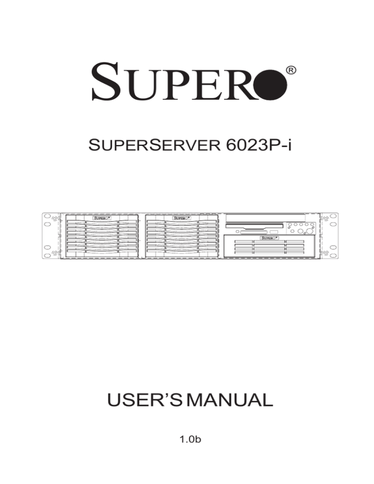SuperMicro SuperServer 6023P-i SuperMicro SuperServer 6023P-i