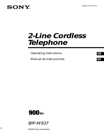 Sony SPP M937 Cordless Phone (SPP Sony SPP M937 Cordless Phone (SPP