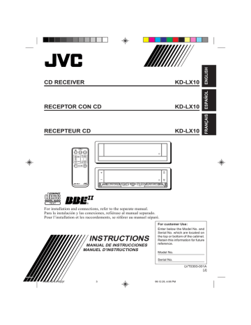 JVC KD-LX10 CD Player | Manualzz