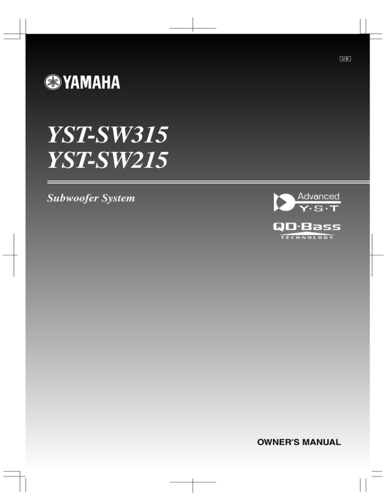 Yamaha YST-SW215 Subwoofer Yamaha YST-SW215 Subwoofer