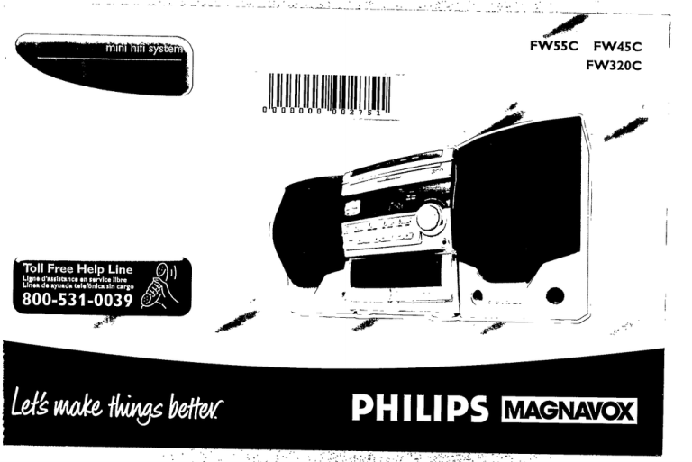 Philips FW45C37 CD Shelf System Philips FW45C37 CD Shelf System