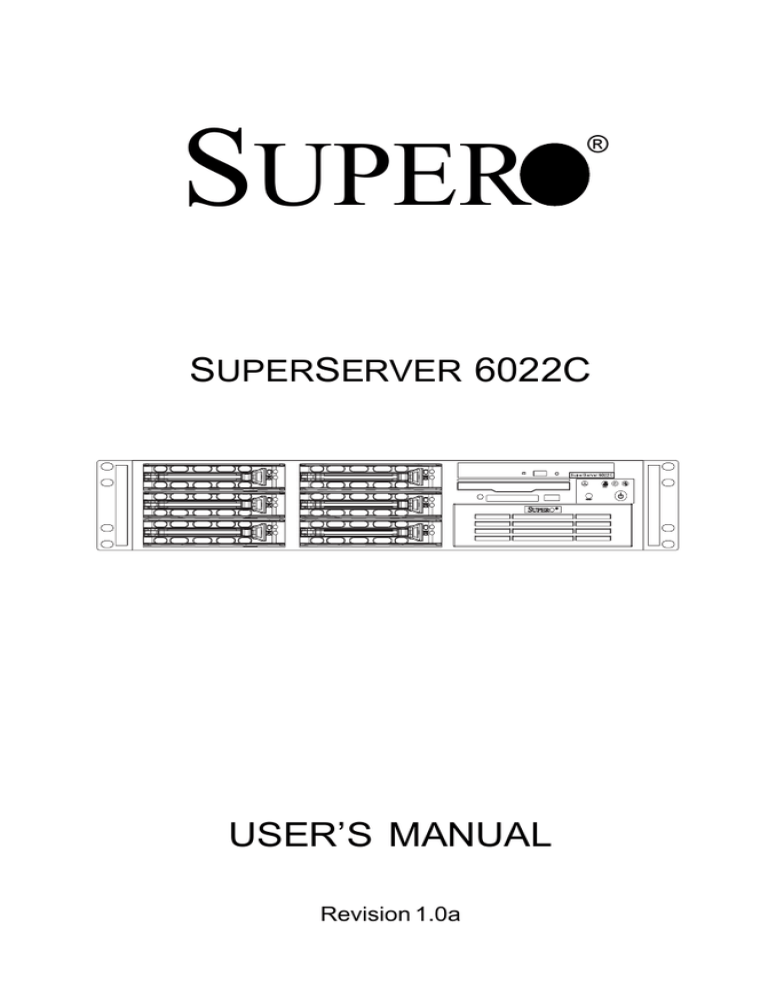 SuperMicro SuperServer 6022C SuperMicro SuperServer 6022C