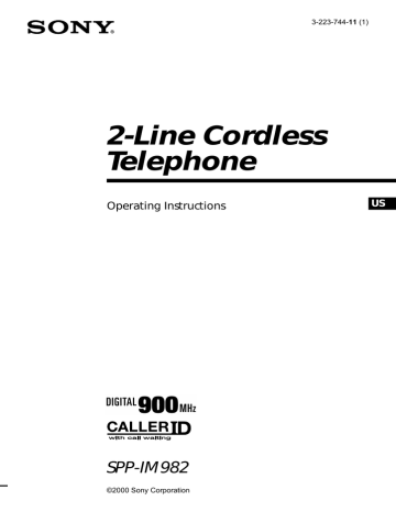 Sony SPP IM982 Cordless Phone (SPP Sony SPP IM982 Cordless Phone (SPP