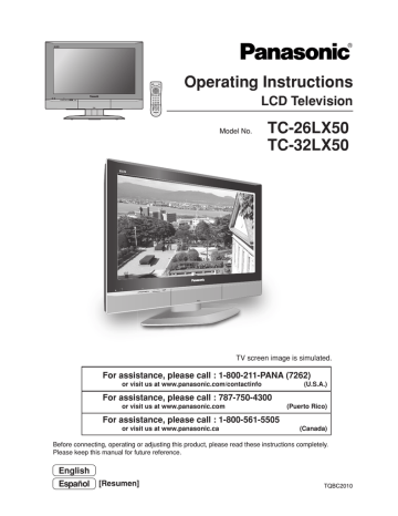 Panasonic TC-32LX50 32 in. HD Panasonic TC-32LX50 32 in. HD