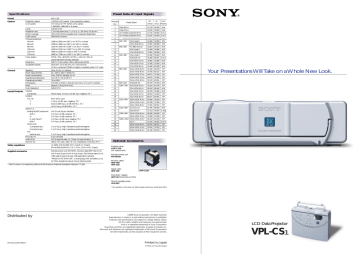 Sony VPL CS1 Multimedia Projector Sony VPL CS1 Multimedia Projector