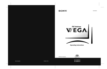 Sony FD Trinitron WEGA KV Sony FD Trinitron WEGA KV