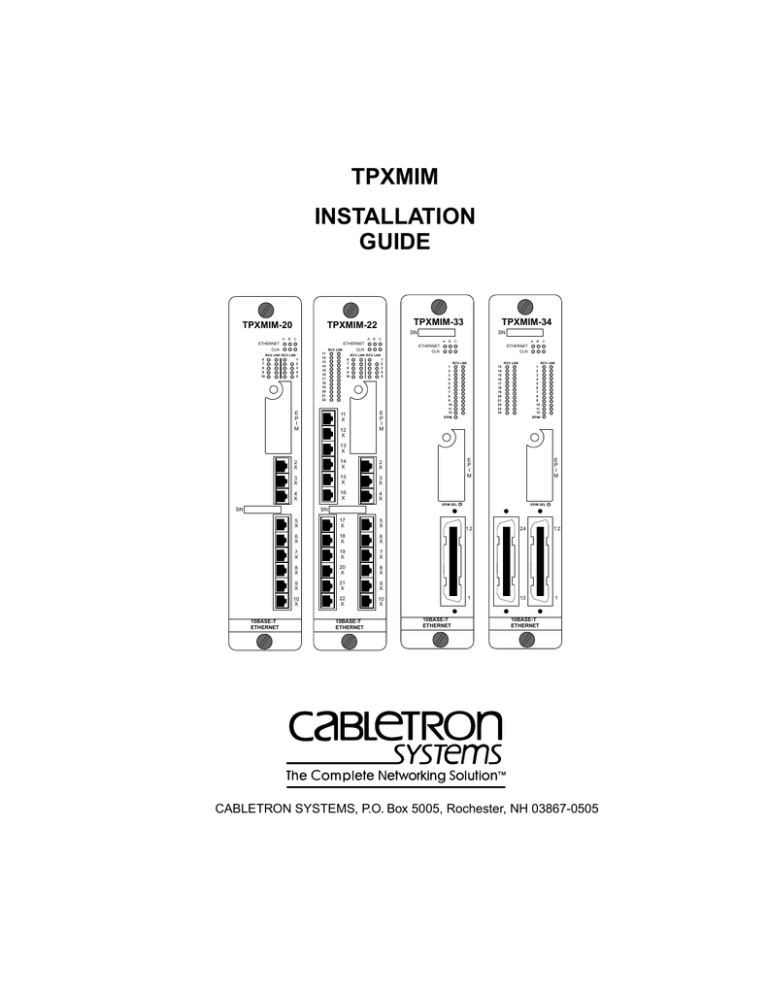 Enterasys (TPXMIM-34) Networking Hub Enterasys (TPXMIM-34) Networking Hub