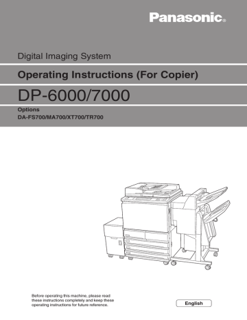 Panasonic Workio DP-7000 Grayscale Copier Panasonic Workio DP-7000 Grayscale Copier