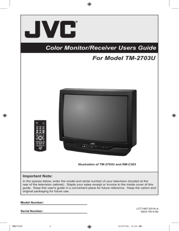 JVC TM-2703SU 27 JVC TM-2703SU 27