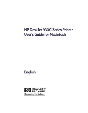 HP Deskjet 930/932c Printer series, DESKJET 935C PRINTER User's Guide HP Deskjet 930/932c Printer series, DESKJET 935C PRINTER User's Guide