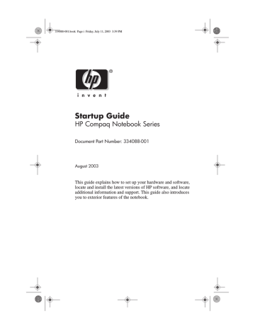 HP Compaq nc6000 Notebook PC User's Guide HP Compaq nc6000 Notebook PC User's Guide