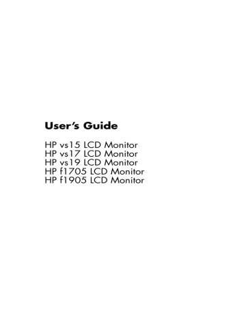 HP vs15 15"LCD Flat Panel Monitor HP vs15 15"LCD Flat Panel Monitor