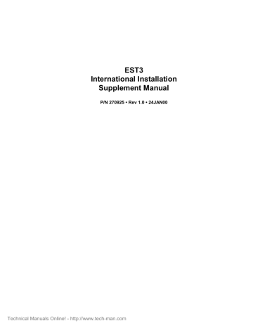 EST3 International Installation Supplement Manual | Manualzz