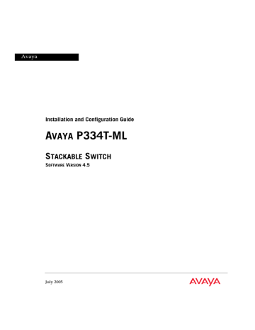 Establishing Switch Access. Avaya P3343T-ML, P334T-ML | Manualzz Establishing Switch Access. Avaya P3343T-ML, P334T-ML | Manualzz