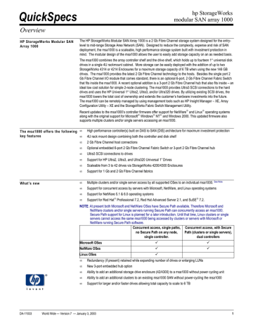 QuickSpecs - Hewlett Packard QuickSpecs - Hewlett Packard