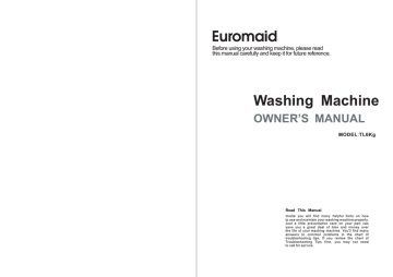 Euromaid 6kg Top Load Washing Machine Owner's Manual | Manualzz