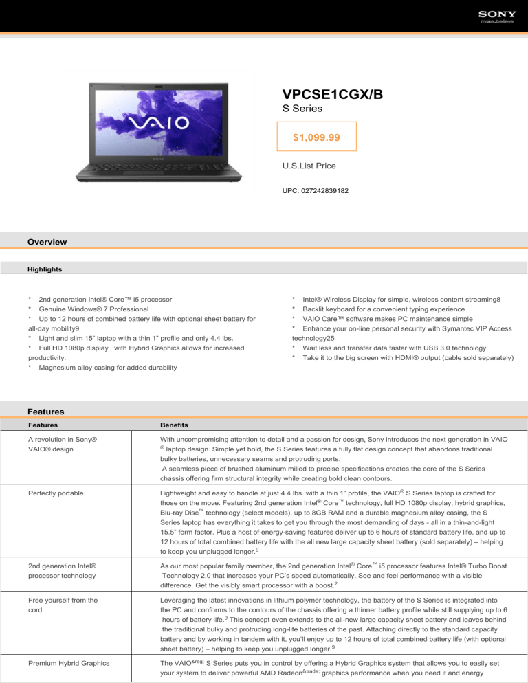 VPCSE1CGX/B - Clearance Club VPCSE1CGX/B - Clearance Club
