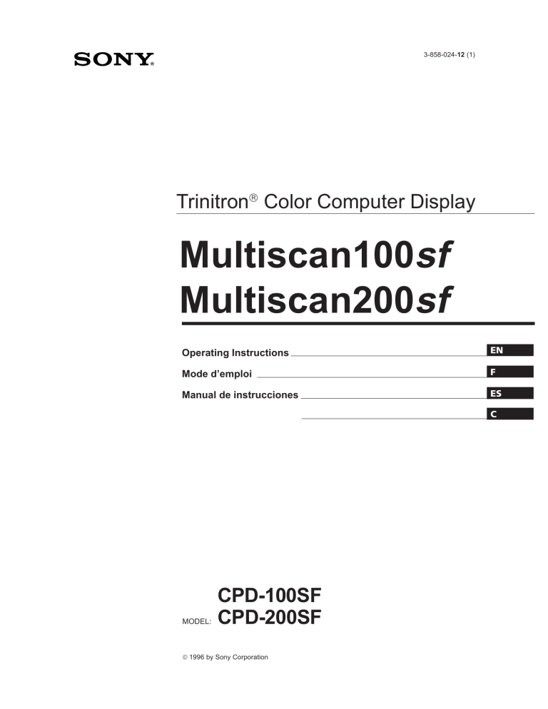 Multiscan100sf Multiscan200sf Multiscan100sf Multiscan200sf