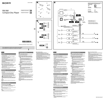 Sony CDX-G1070U, CXS-G1016U, CDX-G1050U, CDX-G1071U, CDX-G1051U Operating instructions Sony CDX-G1070U, CXS-G1016U, CDX-G1050U, CDX-G1071U, CDX-G1051U Operating instructions