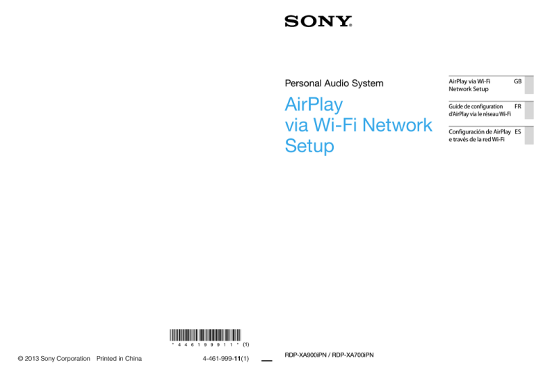 Sony RDP-XA700iPN, RDP-XA900IPN Operating instructions Sony RDP-XA700iPN, RDP-XA900IPN Operating instructions
