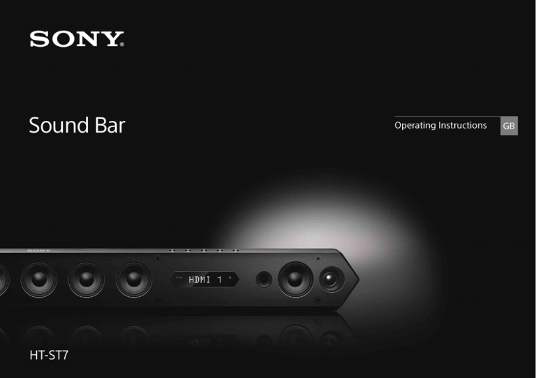 Sony HT-ST7 Operating instructions Sony HT-ST7 Operating instructions