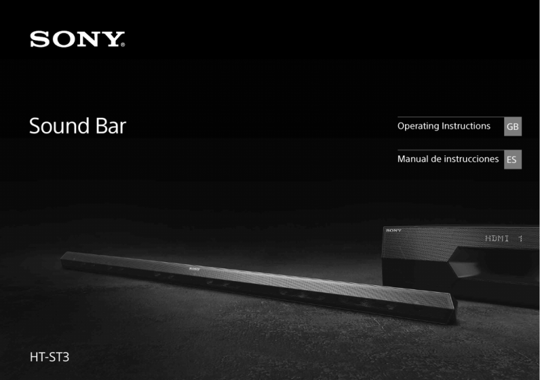 Sony HT-ST3 Operating instructions Sony HT-ST3 Operating instructions