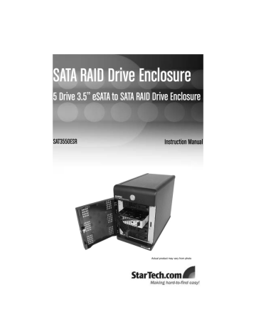 SATA RAID Drive Enclosure | Manualzz SATA RAID Drive Enclosure | Manualzz
