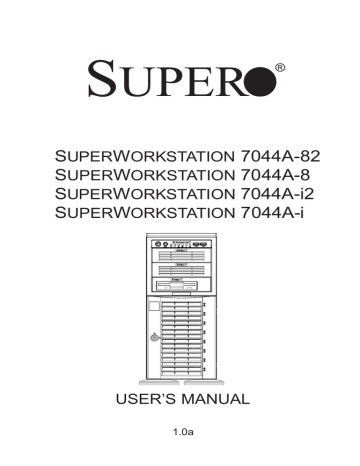 Supero SuperWorkstation 7044A-8 User`s manual | Manualzz