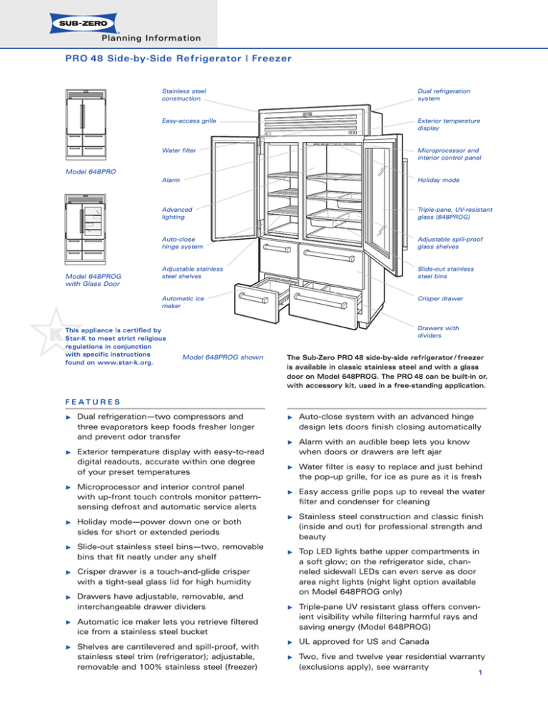 PRO 48 - Specs & Planning Guide PRO 48 - Specs & Planning Guide