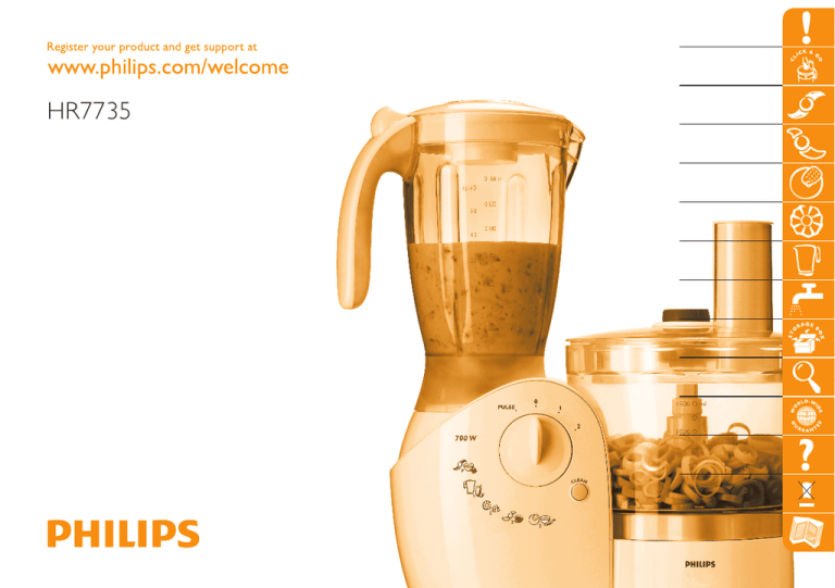 Philips HR7735/55, HR7735/80, HR-7735/80 User manual Philips HR7735/55, HR7735/80, HR-7735/80 User manual