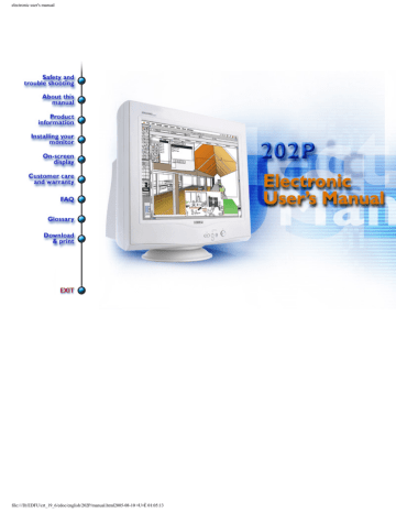 Philips 202P70/00, 202P75, 202P75/97, 202P73/27 User manual Philips 202P70/00, 202P75, 202P75/97, 202P73/27 User manual