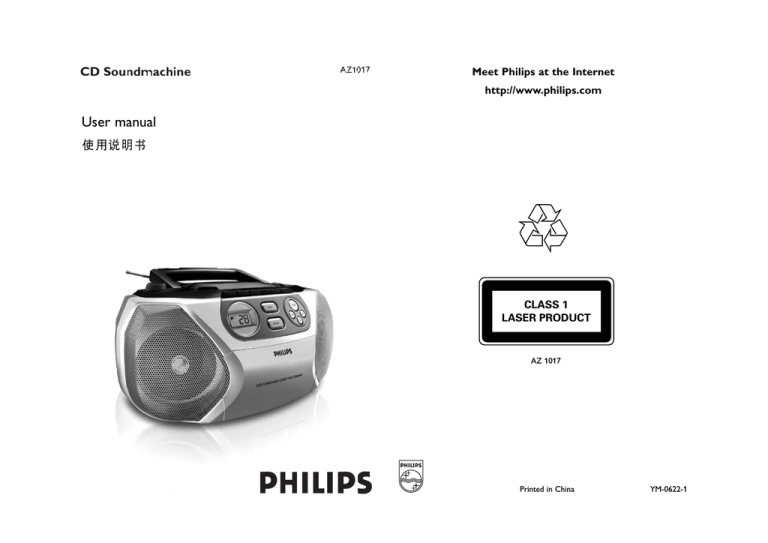 Philips AZ1017 User manual Philips AZ1017 User manual
