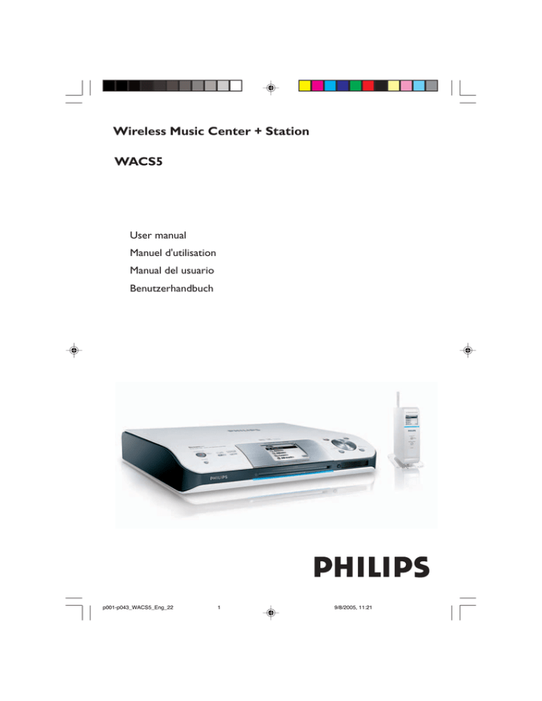 Philips WACS5, WACS5/79, WACS5/22 User manual Philips WACS5, WACS5/79, WACS5/22 User manual