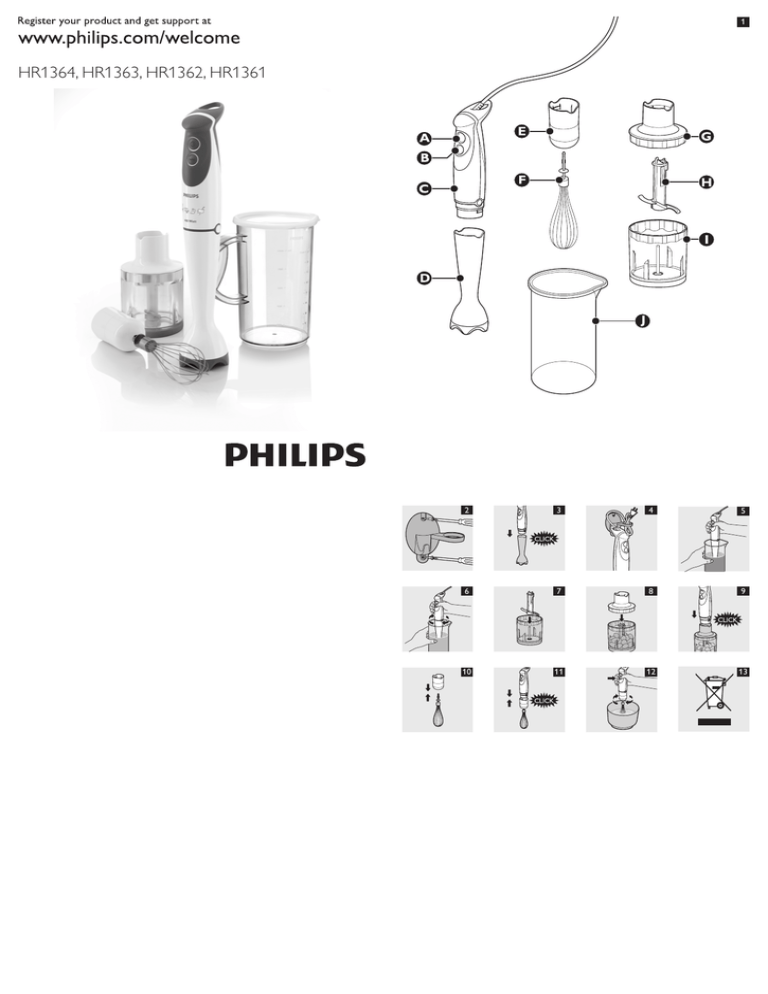 Philips HR1361/00, HR1363/03, HR1364/00, HR1361, HR1362/00, Daily Collection, HR1363, HR1363/00 User manual Philips HR1361/00, HR1363/03, HR1364/00, HR1361, HR1362/00, Daily Collection, HR1363, HR1363/00 User manual